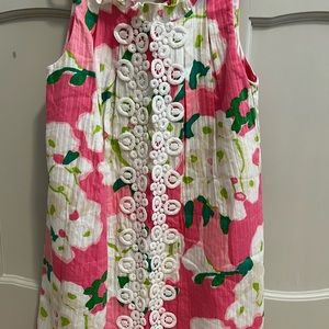 Lilly Pulitzer pink floral shift dress girls size 12